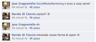 taggare pagine ed eventi nei commenti facebook