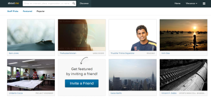 About.me Discover pop